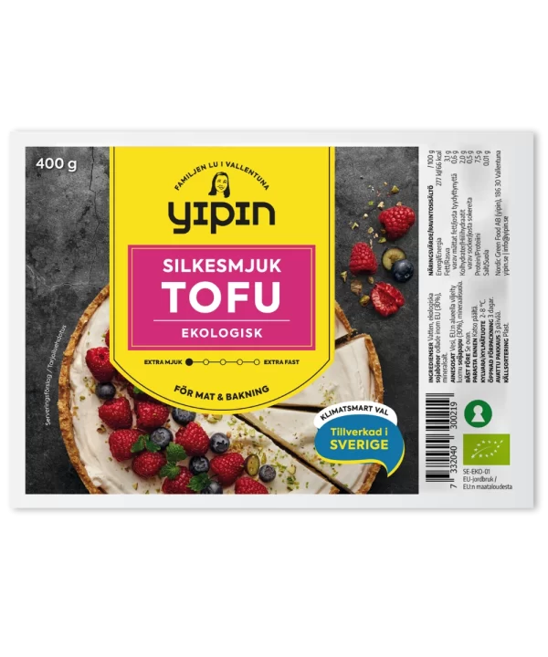 Bilden visar Yipin silkesmjuk tofu ekologisk 400 g