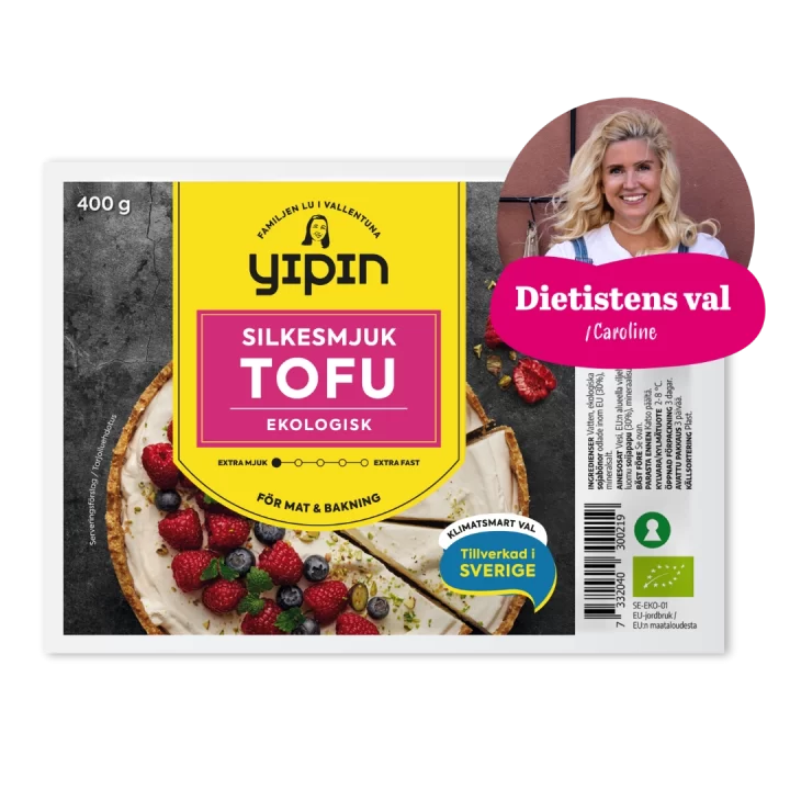 Bilden visar Yipin silkesmjuk tofu, rekommenderad av Dietistens val