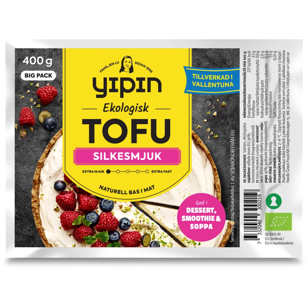 Yipin Tofu Silkesmjuk Ekologisk