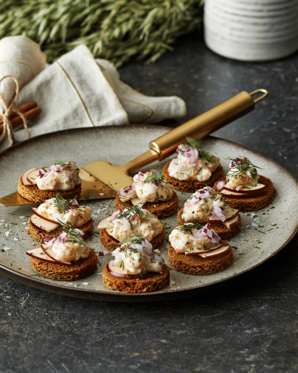 Kavringsnittar med vegansk skagen