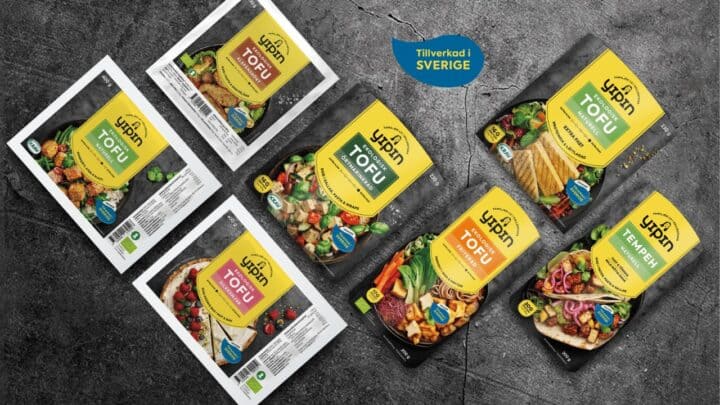 Bilden visar nya förpackningar från Yipin