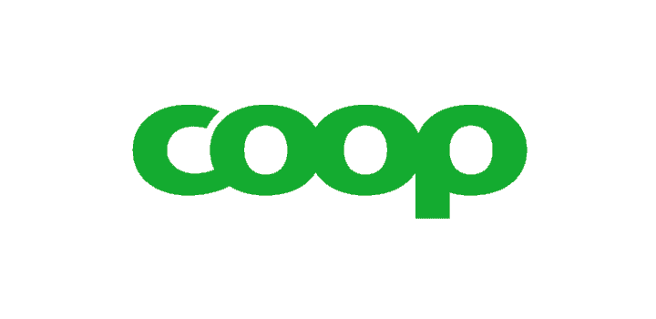 Återförsäljare Coop's logga, här kan produkter som tofu sojasås & ingefära, tofu sjögräs & dill, tempeh teriyaki och knivskurna nudlar från Yipin beställas in.
