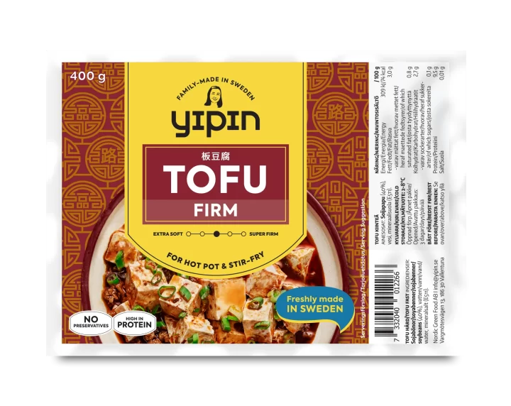 Firm tofu packaging traditional tofu