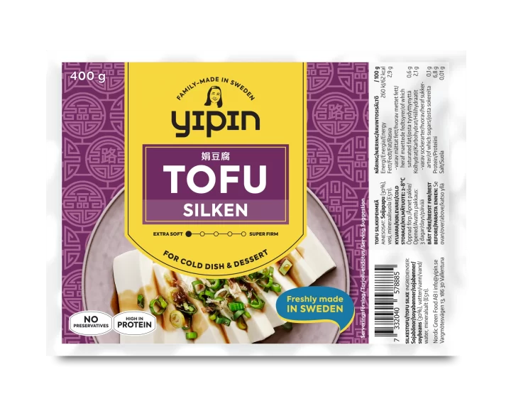 Silken tofu packaging traditional tofu