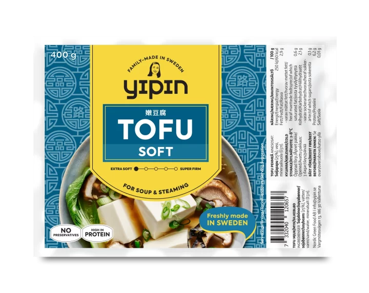 Soft tofu packaging traditional tofu