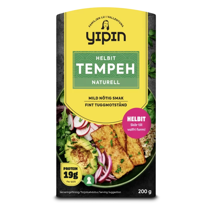 Bilden visar Yipin tempeh helbit