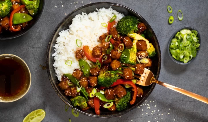 Teriyaki wok med tempeh