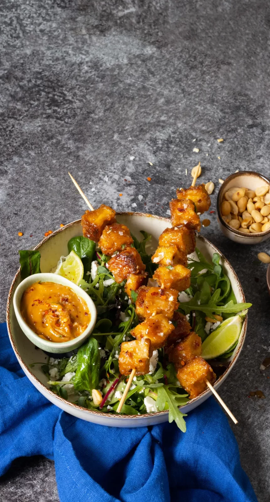 Satay spett med tofu