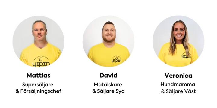 Bilden visar säljteamet på Yipin
