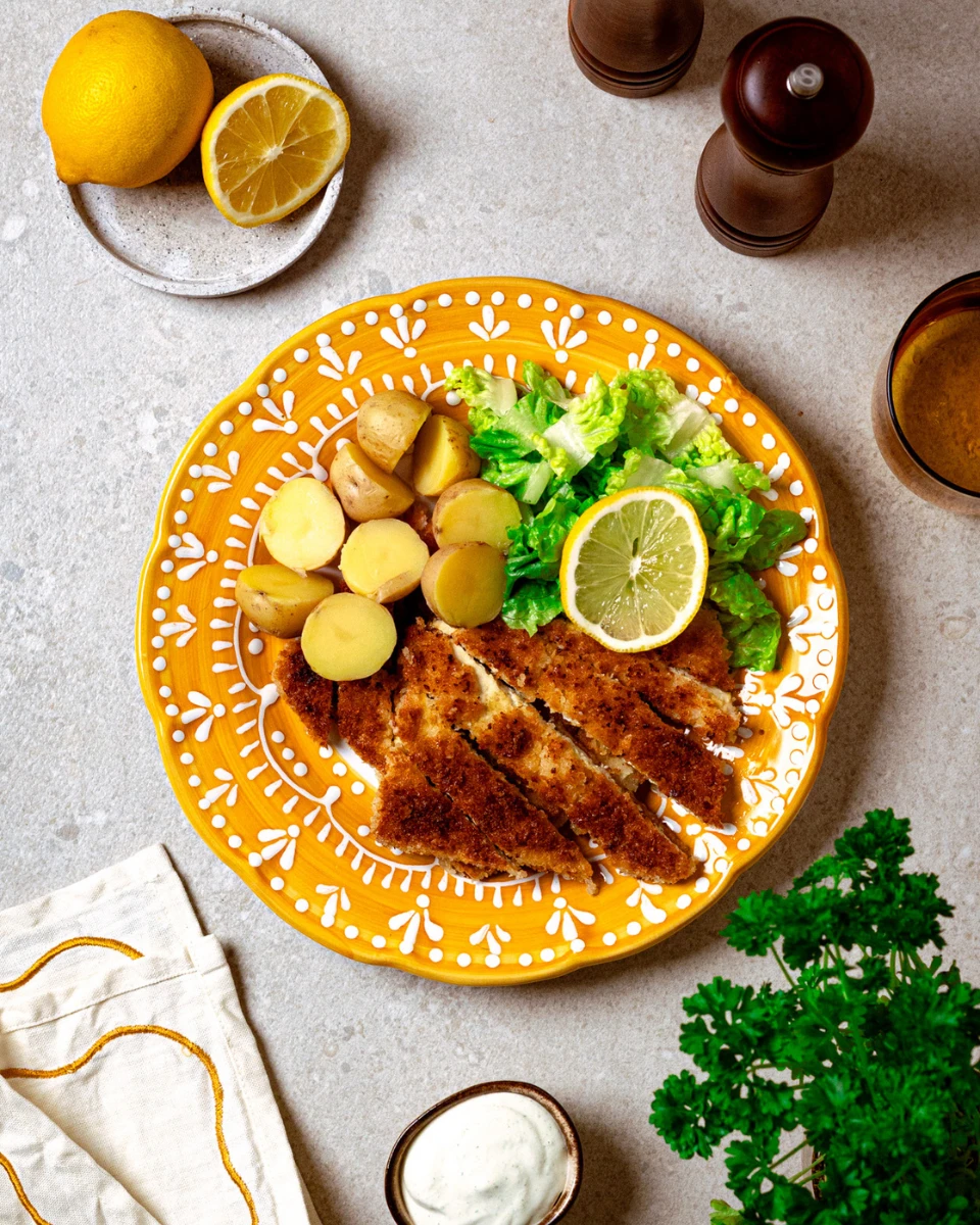 Vegetarisk schnitzel med tofu