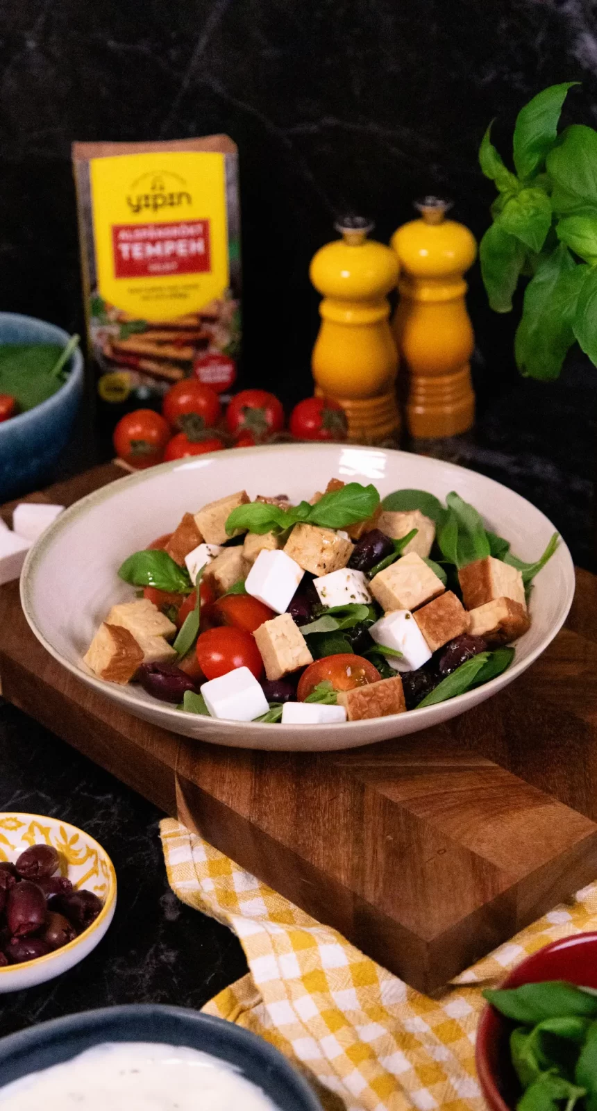 Bilden visar recept på grekisk sallad